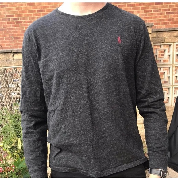 Polo by Ralph Lauren Black Long Sleeve Tee Classic Crew SLIM FIT - Picture 1 of 4